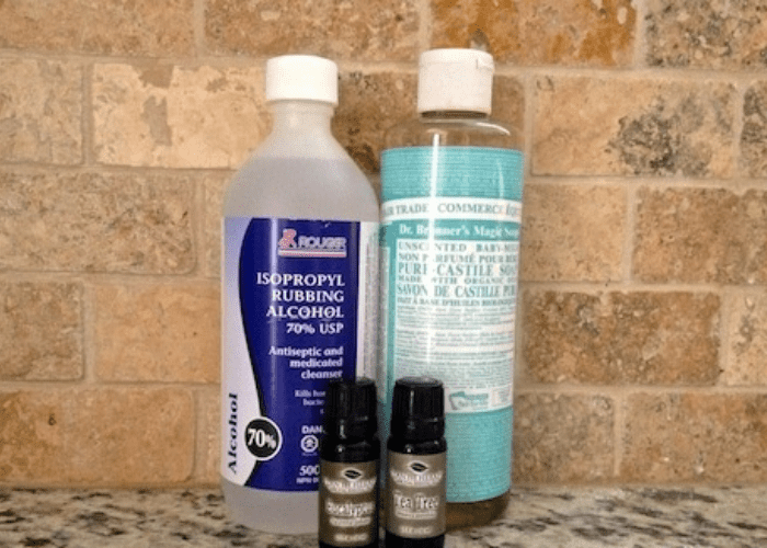 rubbing alcohol for cleaning granite