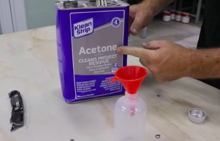 acetone on countertop
