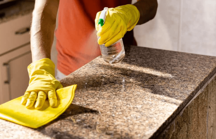 clean granite before sealing