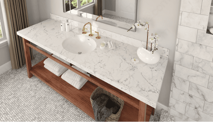 quartz bathroom countertop