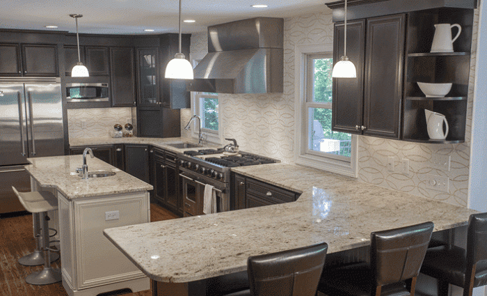 light granite kitchen