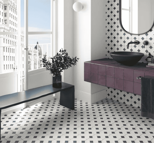 kasbah porcelain tile bathroom