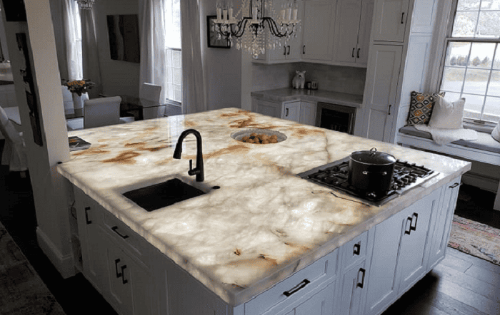 kitchen onyx countertops
