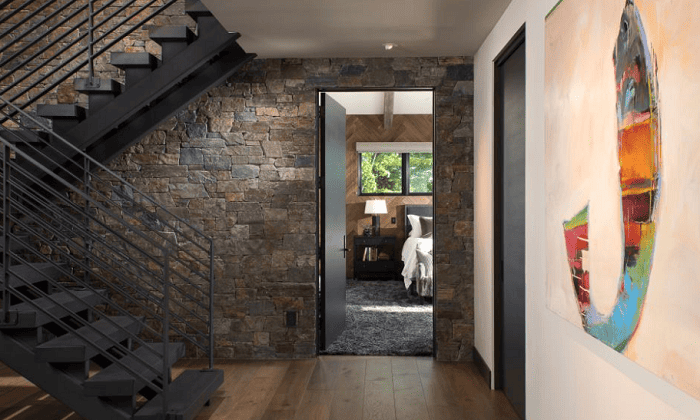 stairs stone wall