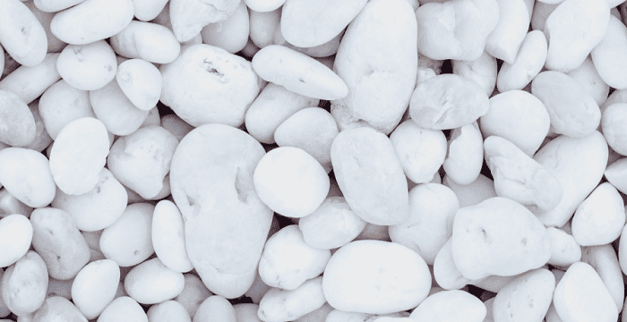 white beach pebbles