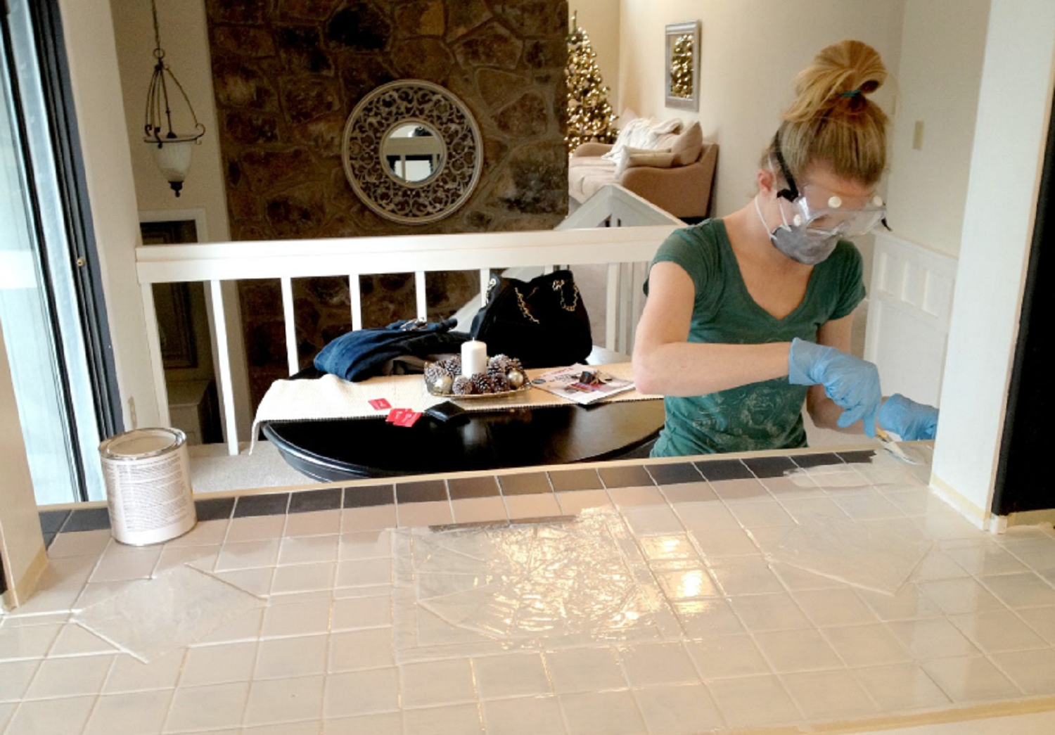 painting tile countertop